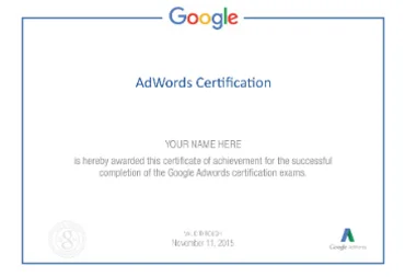 Google Adwords Certification Training Institute